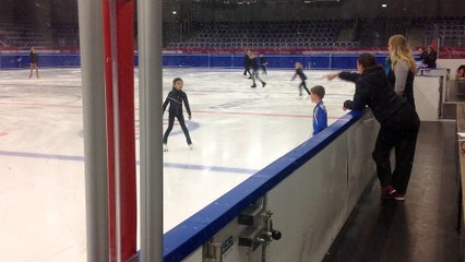 RADU SEBASTIAN SWEDEN,7 years and 4 months old testing in figure free skating 1 in Malmoe May 3,2015.