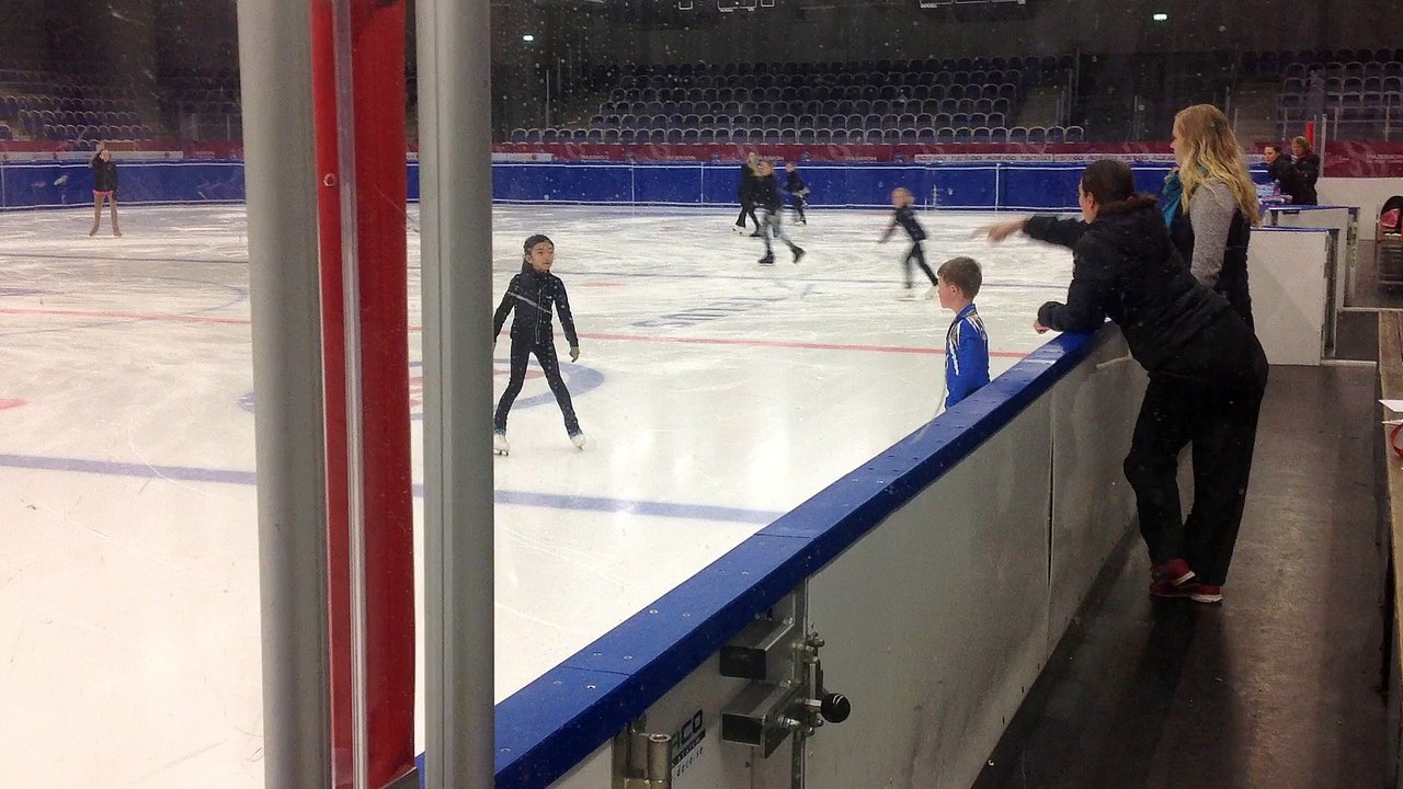 RADU SEBASTIAN SWEDEN,7 years and 4 months old testing in figure free skating 1 in Malmoe May 3,2015.
