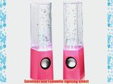 abcGOODefg? LED Music Fountain Dancing Water Stereo Speakers Pink With 4 Colour (Pink)