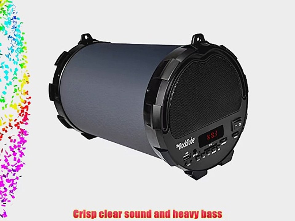 TUNES2GO CSR-E525 ROCKTube Bluetooth Portable Sound System with Built-In Subwoofers