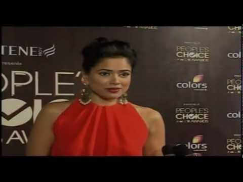 HOT Sameera Reddy On Best Wishes of Diwali At Red Carpet- People's Choice Awards 2012