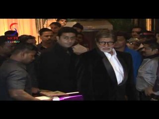 Big B & Abhishek THRONGS @ The Reception Of Rohit Shetty's Sister