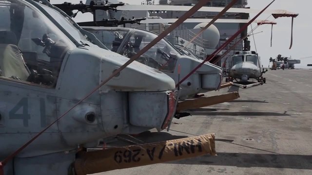 Preparing and Arming AH-1W Super Cobra Attack Helicopter