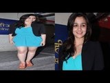 Sexy Alia Bhatt In Mini Blue Dress Exposing Hot Legs @ 