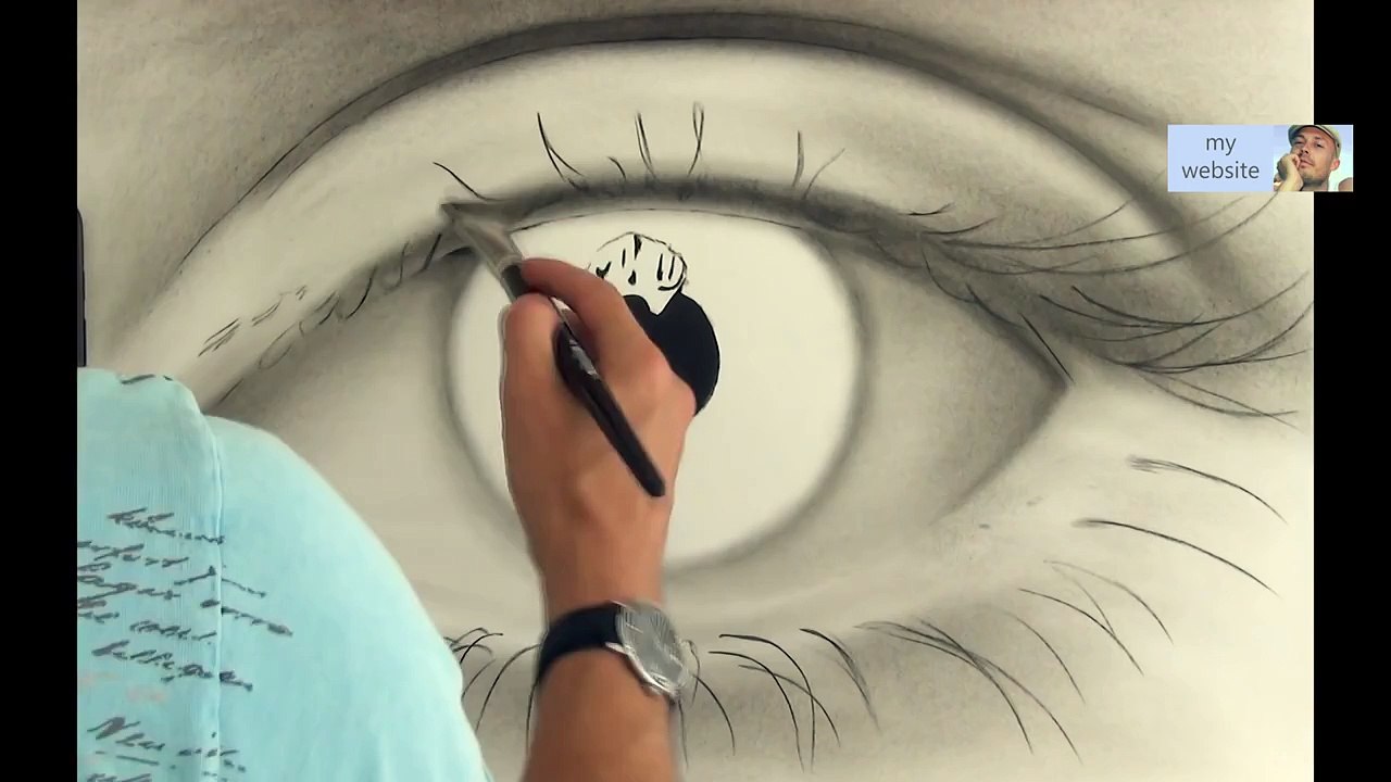 How to Draw a AMAZING realistic eye. Speed painting
