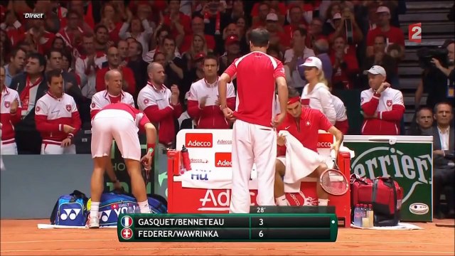 Federer/Wawrinka Vs Gasquet/Benneteau Davis Cup 2014 Highlights Final HD
