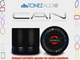 Tonez Audio Corp. CAN Portable Bluetooth Speaker/Speakerphone (Stealth/Red)
