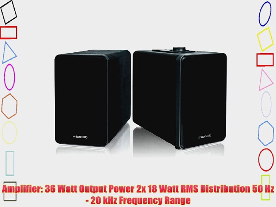 Microlab H21 Bluetooth Wireless 2.0 Two-Way Bookshelf Speaker System w/ USB Charging port and