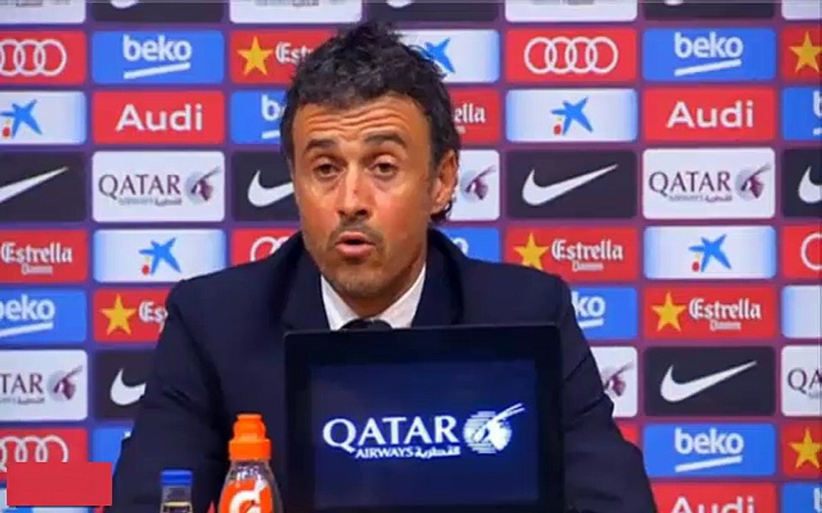 Luis Enrique vivió el segundo del Valencia en sala de prensa