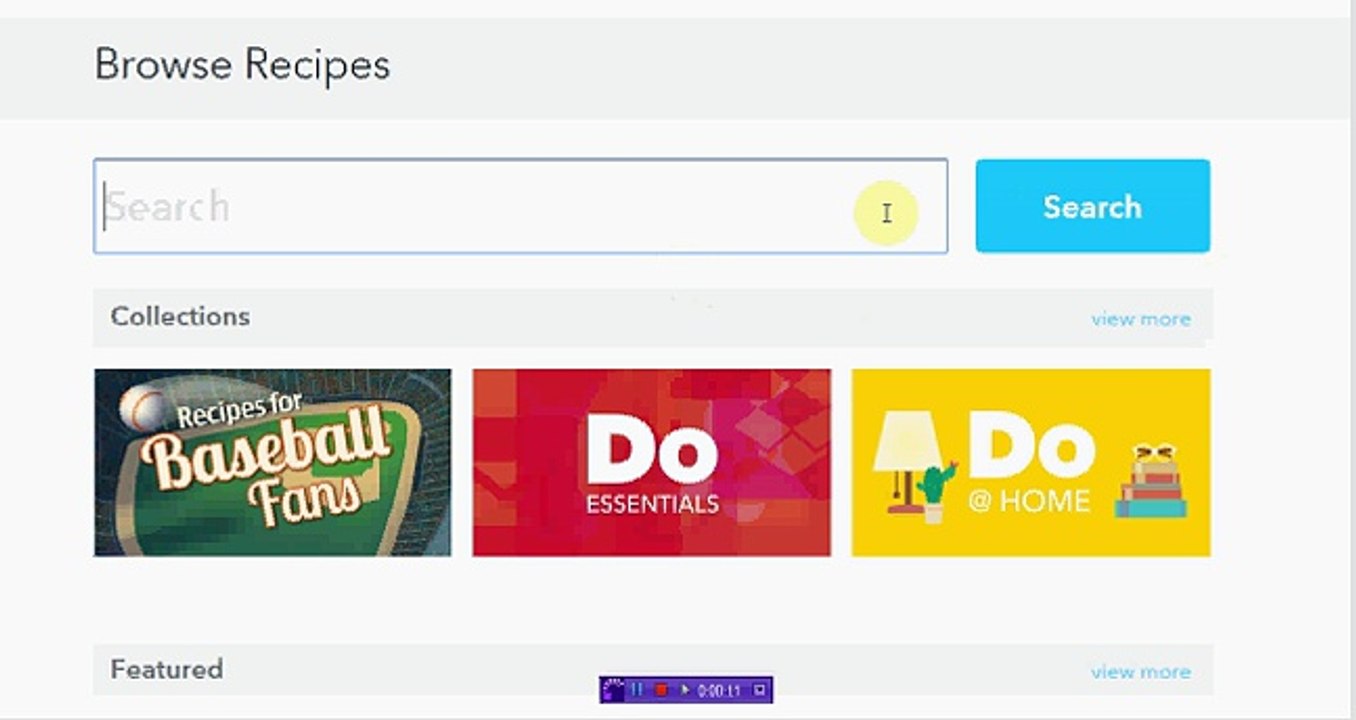 If This Then That recipe creation