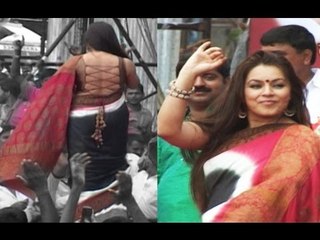 Hottie Mahima Choudhary  in String Choli And Saree  At Dahi Handi Function