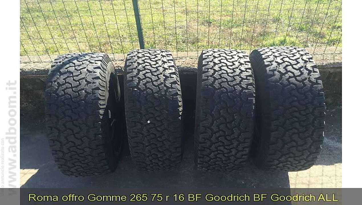 ROMA, GOMME 265 75 R 16 BF GOODRICH EURO 390 - Video Dailymotion
