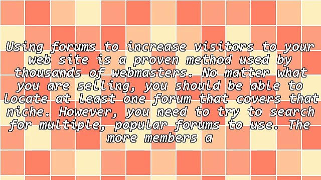 Using Internet Forums To Generate Site Traffic