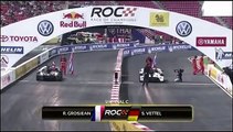 Sebastian Vettel crashes on the 2012 Race of Champions