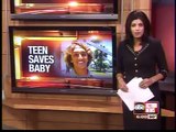 Teen rescues drowning baby