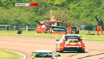 BTCC 2015 Thruxton Qualifying Bushell Belcher MASSIVE Crash