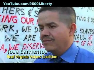 "Stop Your Racism To Hispanics" -- Liberty Wall #1