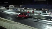 Turbo civic EK vs Subaru WRX drag race Bandimere Speedway