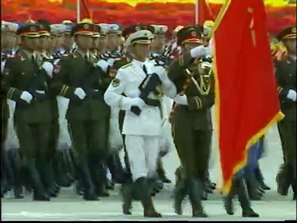 Chinese People's liberation army marching