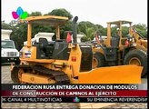 Federación Rusa entrega maquinas de construcción de caminos  al ejercito de Nicaragua