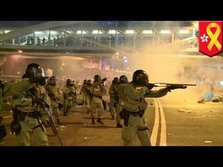 Download Video: Hong Kong democracy protests: Did police already use rubber bullets?