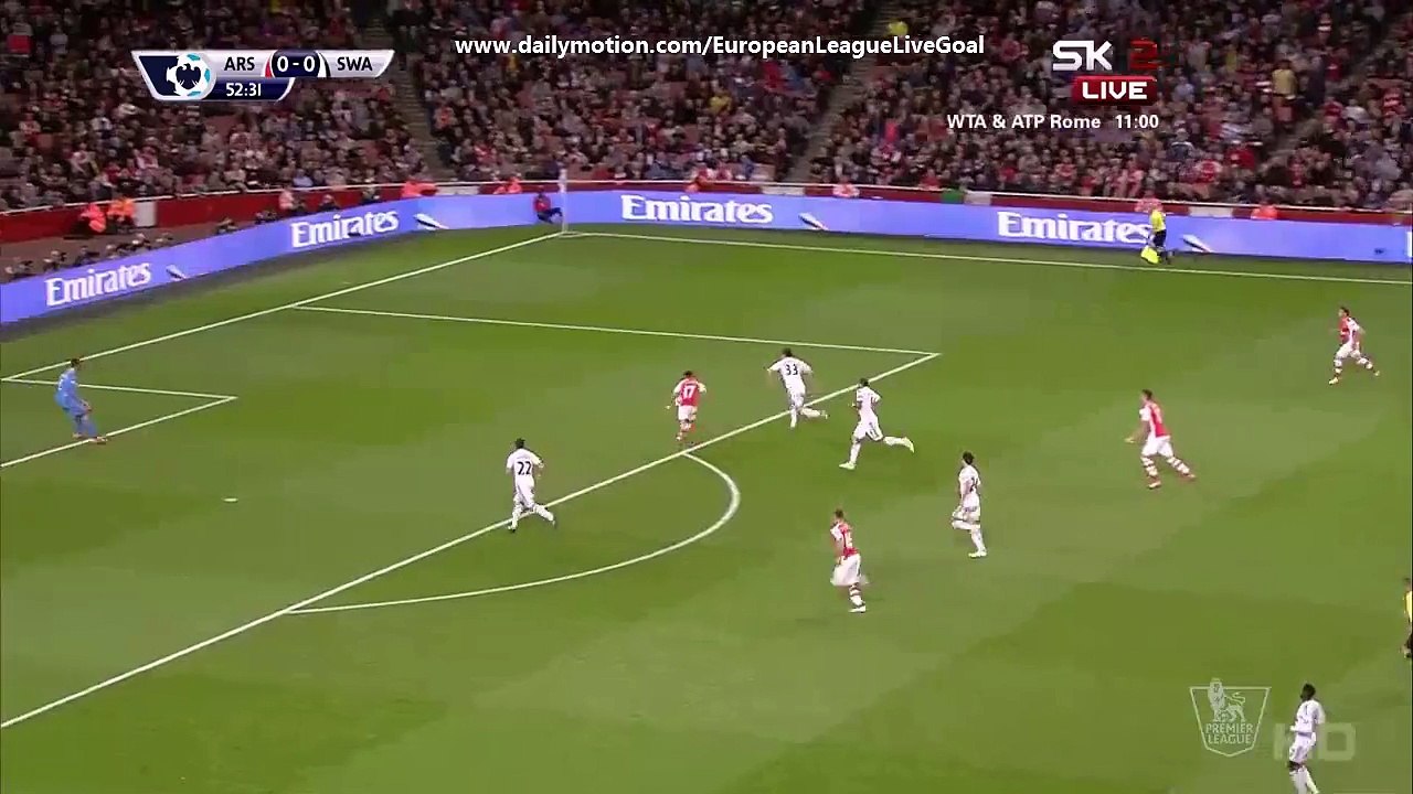 Alexis Sanchez Big chance _ Arsenal - Swansea City 11.05.2015 HD