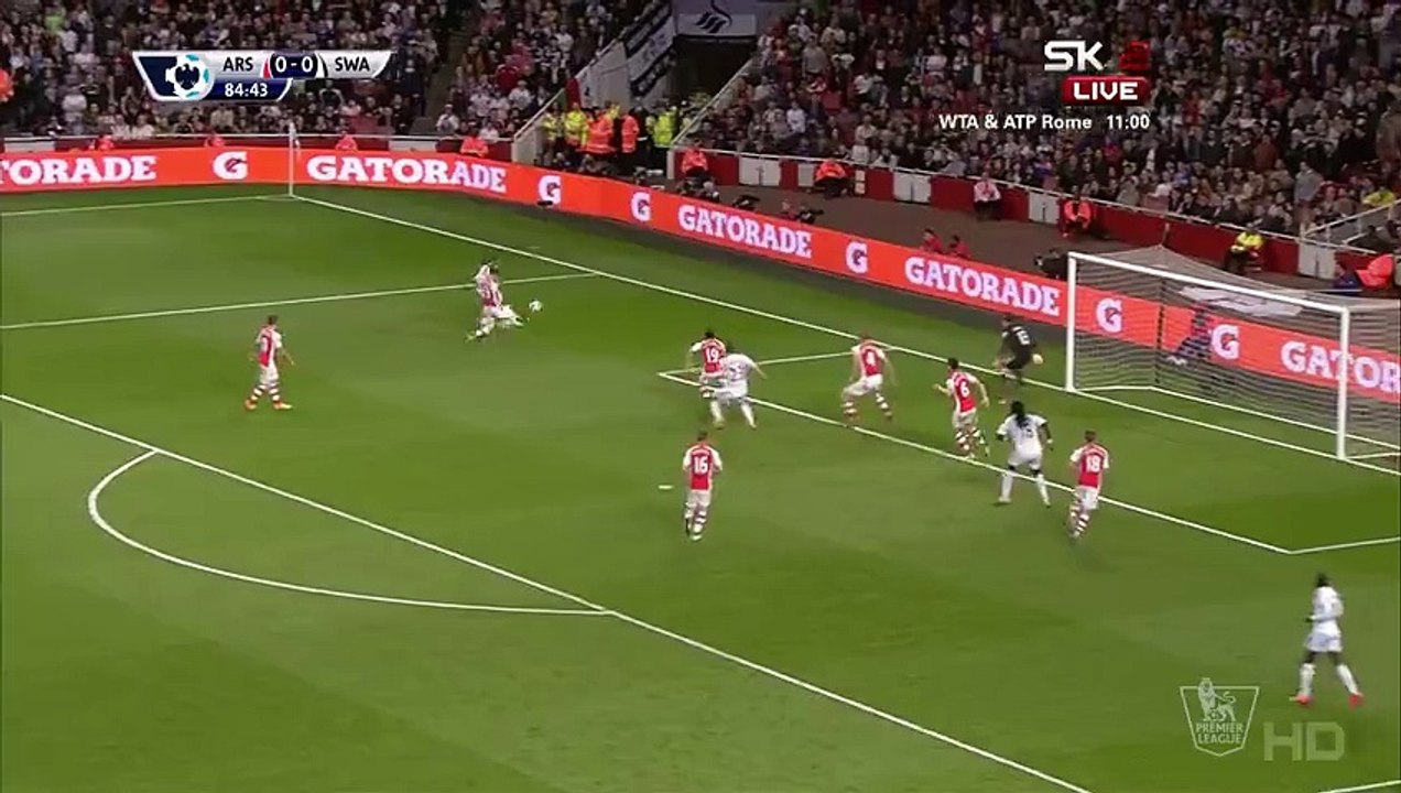 Gomis Goal, goalline technology!!! Arsenal 0-1 Swansea ~ [Premier League] - 11.05.2015