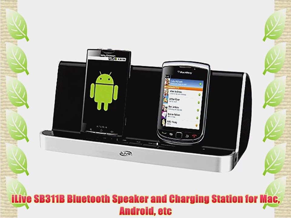 iLive SB311B Bluetooth Speaker and Charging Station for Mac Android etc