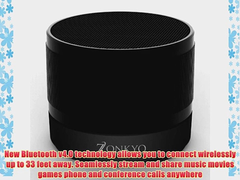 Ultra Portable Wireless Bluetooth Speaker with Built-in Mic Powerful Sound 8 Hour Rechargeable