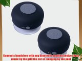 HDE Mini Rechargeable wireless Bluetooth Hands Free Mic Waterproof Outdoor Speaker (Black)