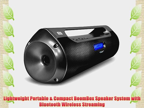 Pyle PBMSPG50 Street Vibe Bluetooth Portable Boom Box Speaker Wireless NFC Pairing USB Flash