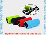 Ivation BULLET Super-Portable Rechargeable Bluetooth Speaker MP3 Player With MicroSD Card