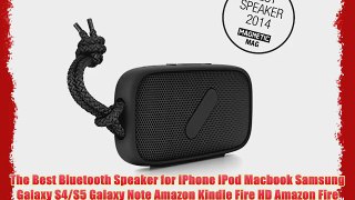 NudeAudio Super-M Portable Wireless Bluetooth Speaker Black IPX-5 Waterproof and Sand Proof