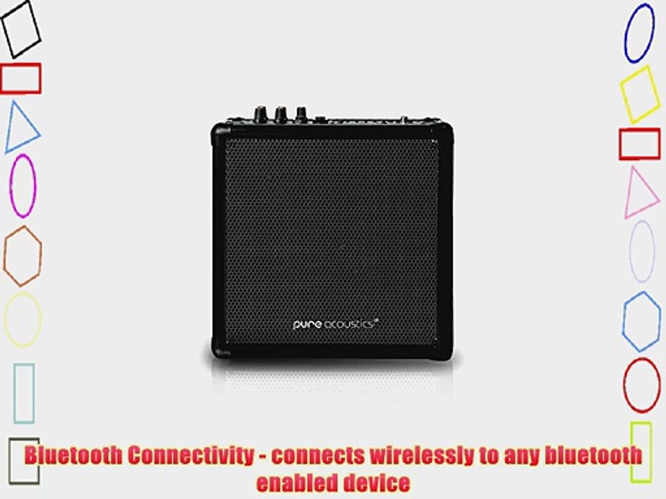 Pure Acoustics MCP-50 Portable Bluetooth Entertainment Medium Sized Speaker System with Built-in
