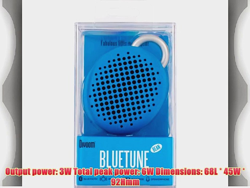 Divoom Bluetune Bean bluetooth Speaker for Smartphones - Retail Packaging - Blue