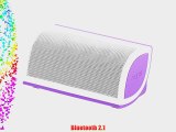 NYNE Multimedia Inc Mini Portable Bluetooth Speaker (White/Purple)