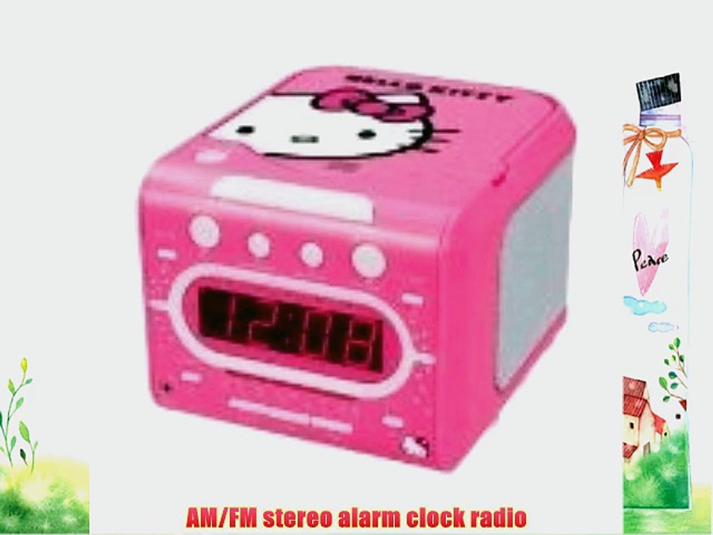 HELLO KITTY KT2053 AM/FM Stereo Alarm Clock Radio with Top Loading CD  Player - video Dailymotion