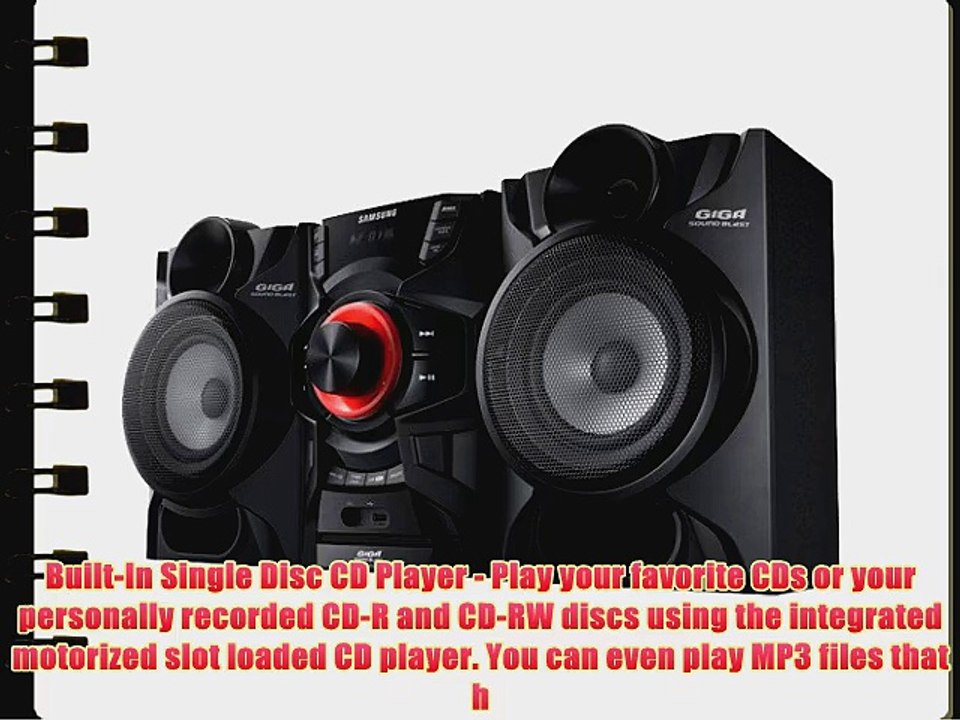 Samsung 230-Watt Bluetooth Hi-Fi Audio Stereo Sound System With Single Disc Cd Player FM-Radio