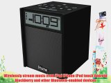 Sound Design iHome IBN180B Rubberized NFC Bluetooth Dual Alarm FM Clock Radio with USB Charging/Aux-In
