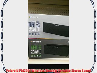 Polaroid Pbt2001 Wireless Speaker Portable Stereo Sound