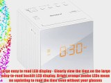 Sony AM/FM Compact Alarm Clock Radio with Easy to Read Backlit LCD Display Battery Back-Up