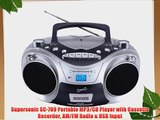 Supersonic SC-709 Portable MP3/CD Player with Cassette Recorder AM/FM Radio