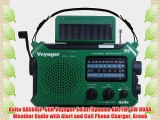 Kaito KA500IP-GRN Voyager Solar/Dynamo AM/FM/SW NOAA Weather Radio with Alert and Cell Phone