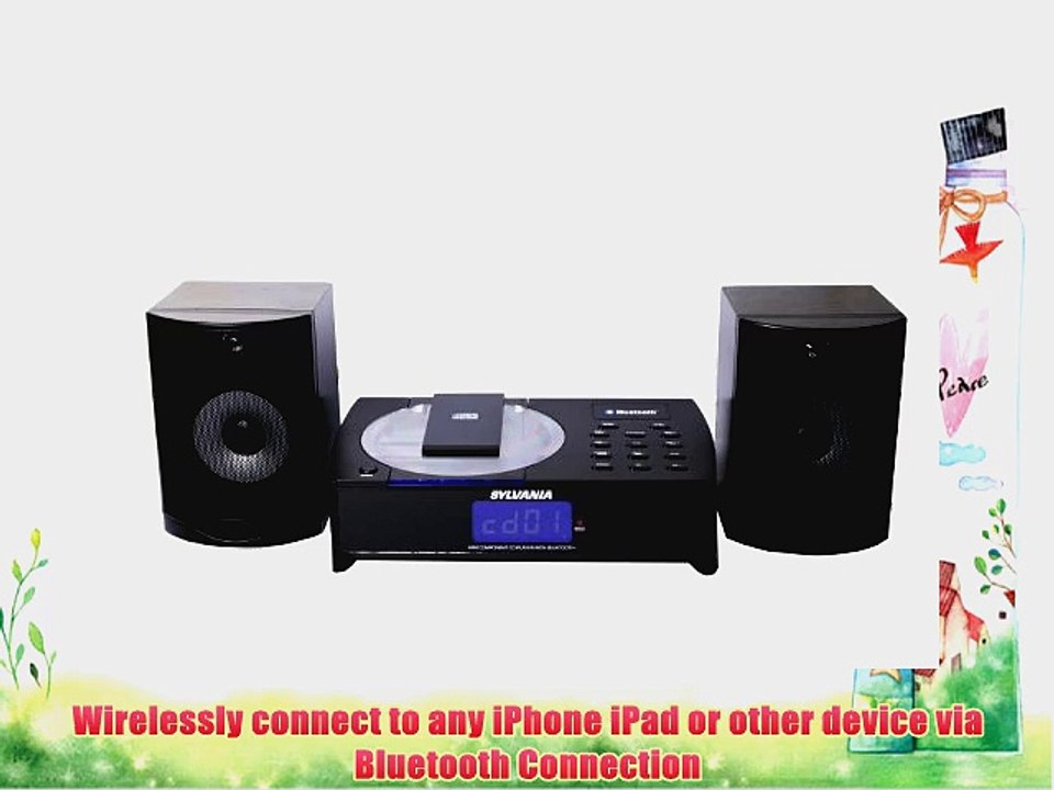 Sylvania Bluetooth CD Micro System with FM Radio and Clock