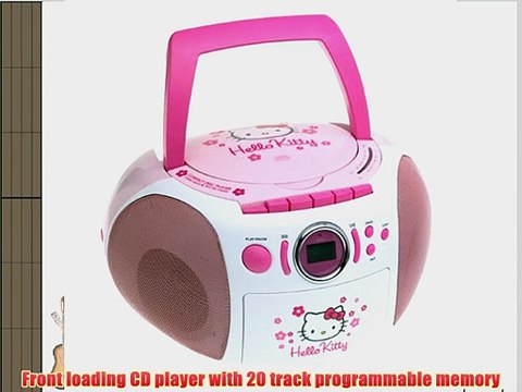 Hello Kitty CD Boom Box with AM/FM Stereo Radio - KT2028