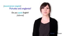 Learn Finnish - Finnish in Three Minutes - Do you speak English?