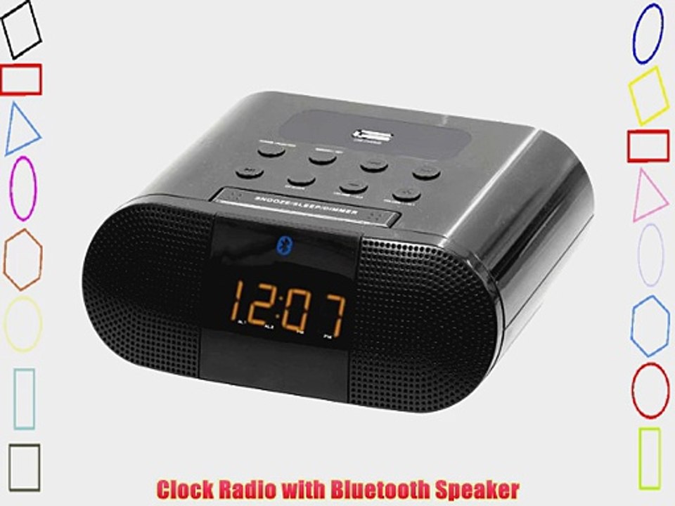 Sylvania Bluetooth Clock Radio Dual Alarm with USB Charging video