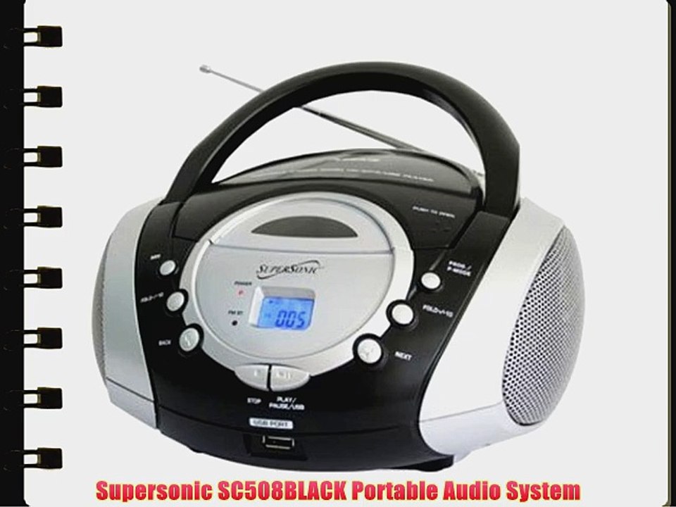 Supersonic SC508BLACK Portable Audio System