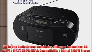 Sony Compact Portable Stereo Sound System Boombox with MP3 CD Player Digital Tuner AM/FM Radio