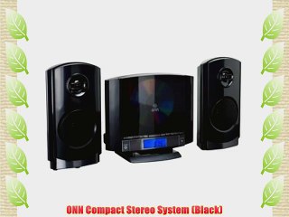 ONN Compact Stereo System (Black)